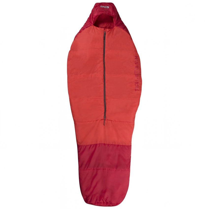 sleeping bag BERGANS Trollhetta Synthetic 800 Short fire red/red